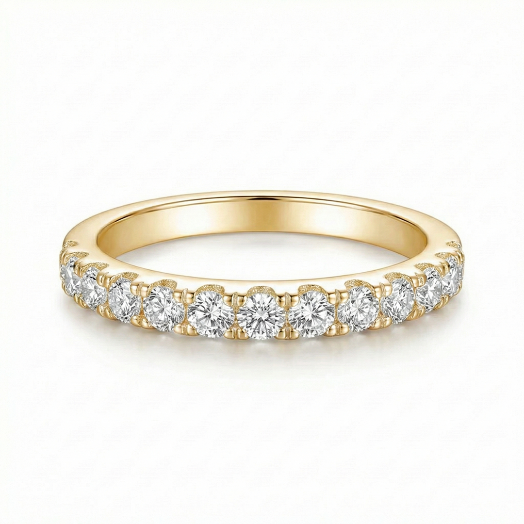 Moissanite Wedding Band | White Gold