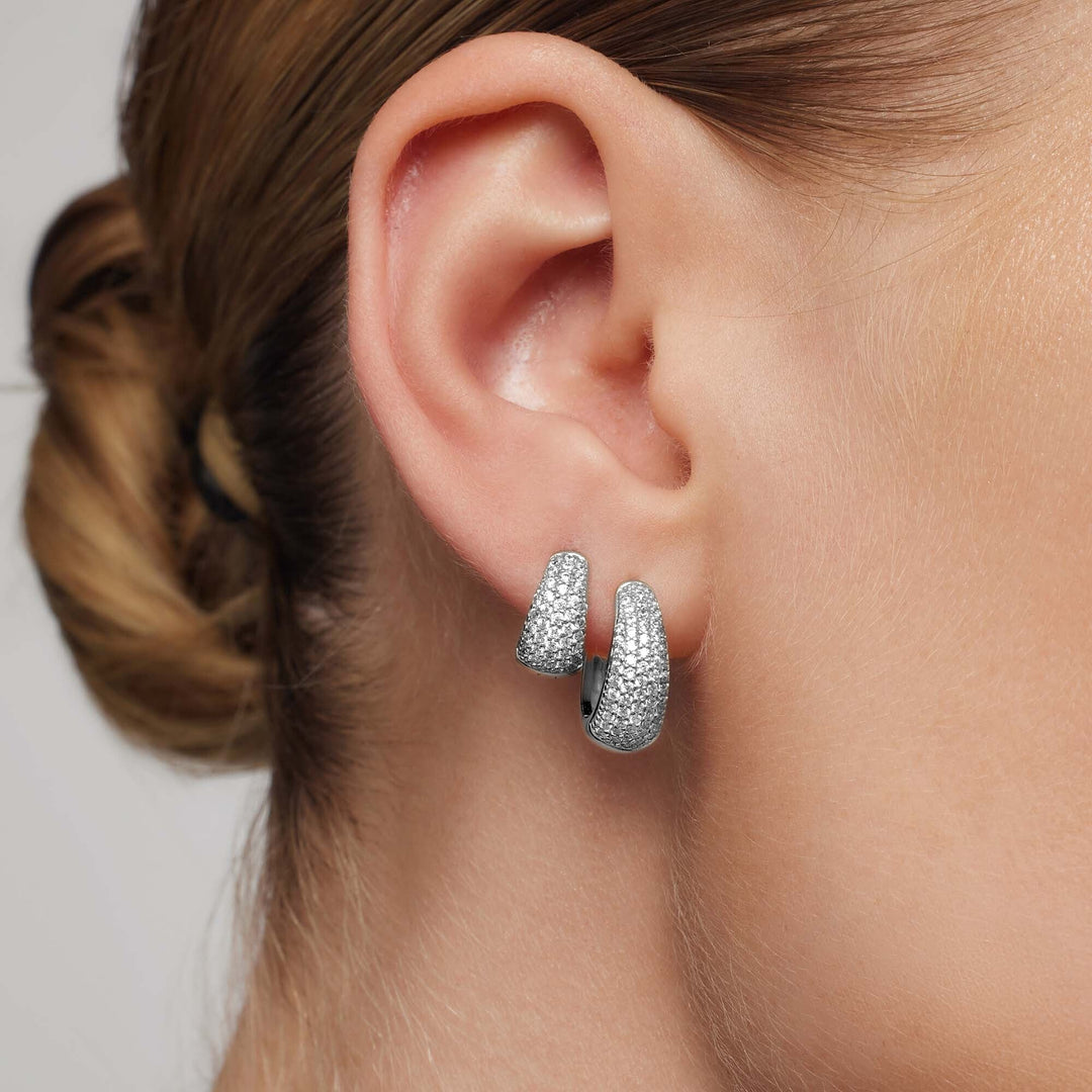 Jules Mini Hoops | White Gold